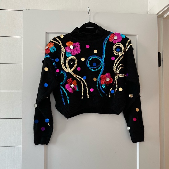 Vintage Cropped Sweater (Large) - Picture 1 of 4